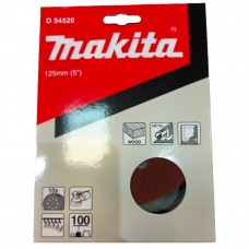 Makita D-54520 Диск шлифовальный 8 отв.коричневый D125 мм, A100, 10 шт.